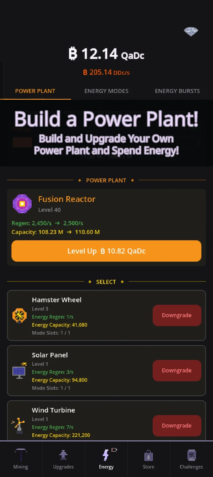Crypto Mining Tycoon — Build and upgrade your power plant