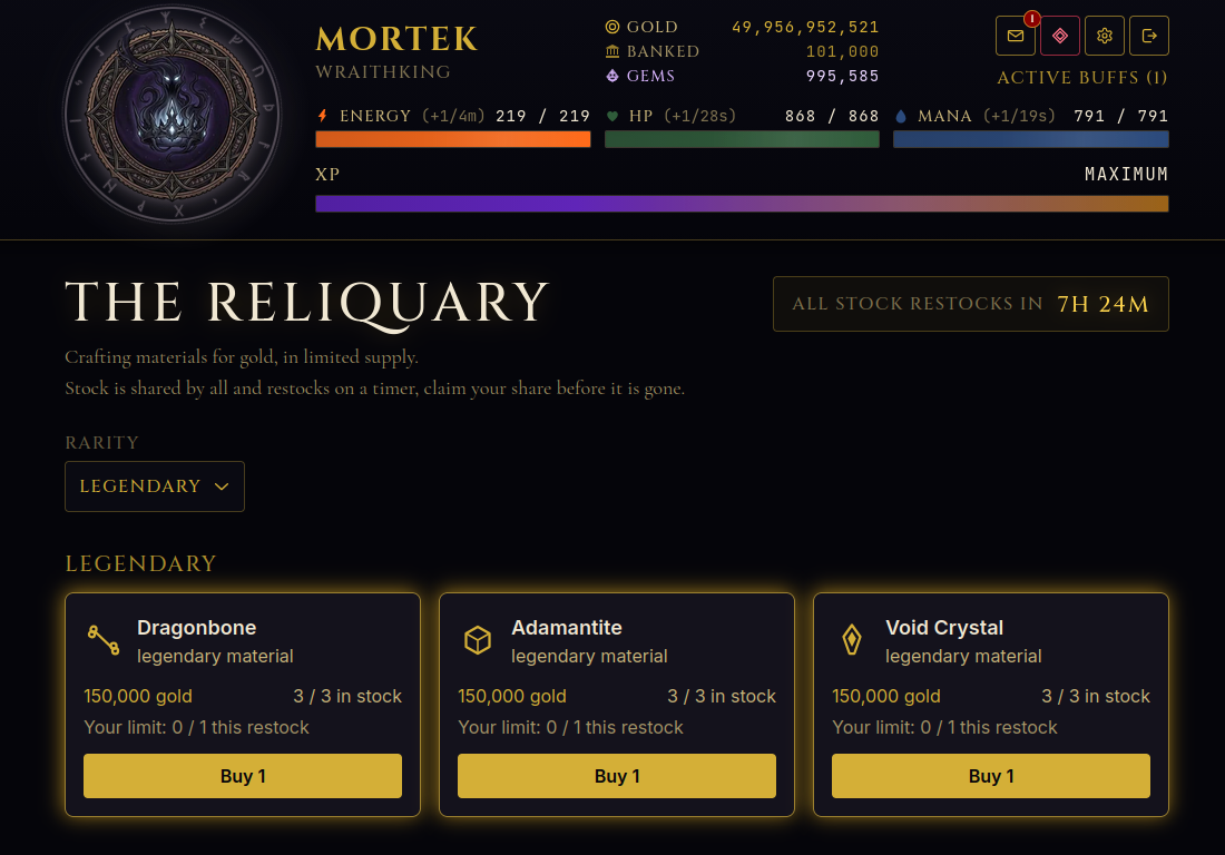Shadowrealm reliquary