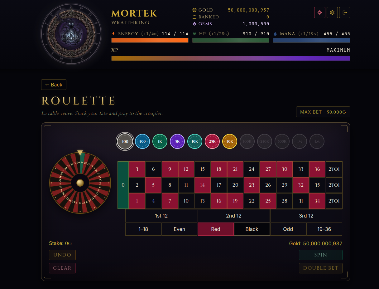 Shadowrealm casino roulette